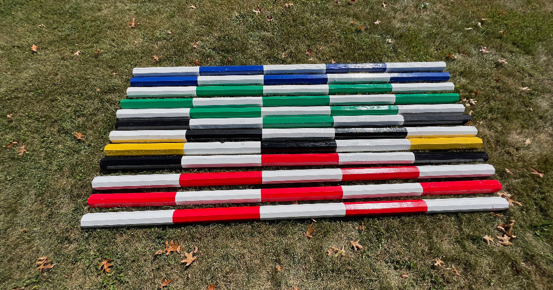 Painted Wooden Jump Poles